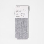 Socken Rippenstrick 25 grey melange von Lanius