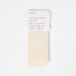 Socken Rippenstrick 25 off white von Lanius