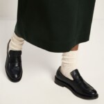 Socken Rippenstrick 25 off white von Lanius