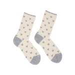 Socken mit Herzen off white von Lanius
