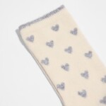 Socken mit Herzen off white von Lanius