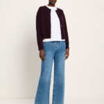 Strickjacke Boxy bordeaux von Lanius Strickjacke Boxy bordeaux von Lanius