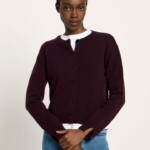 Strickjacke Boxy bordeaux von Lanius Strickjacke Boxy bordeaux von Lanius