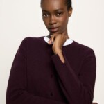 Strickjacke Boxy bordeaux von Lanius Strickjacke Boxy bordeaux von Lanius