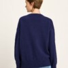 Strickpullover mit V-Ausschnitt purple blue melange von Lanius