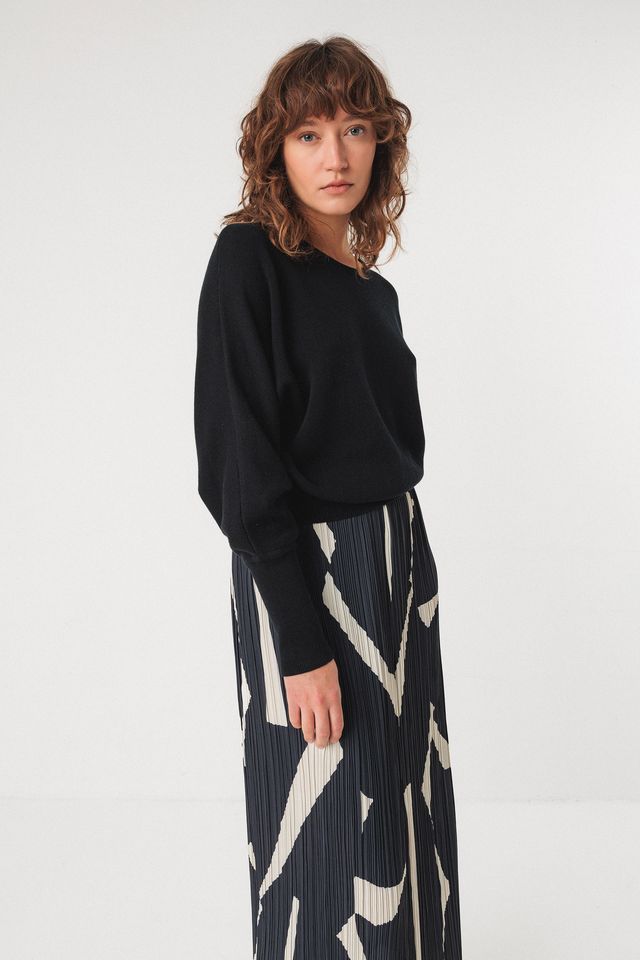 Strickpullover Ibar black von SKFK