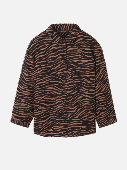 Bluse Cypress Zebra cognac brown von recolution