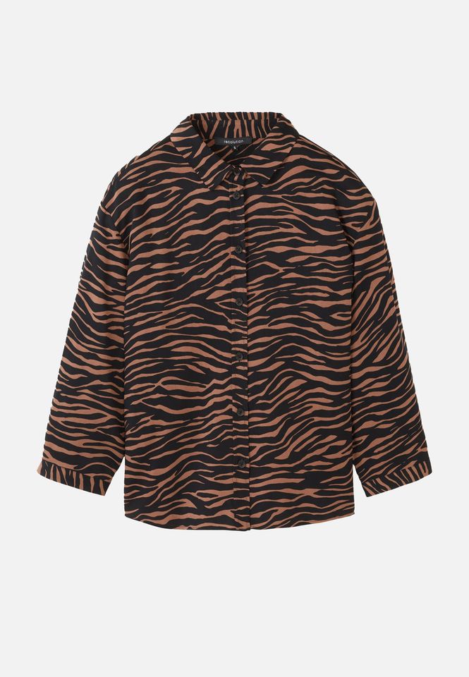 Bluse Cypress Zebra cognac brown von recolution Bluse Cypress Zebra cognac brown von recolution