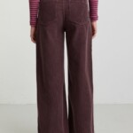 Hose Erica Corduroy dark plum von recolution