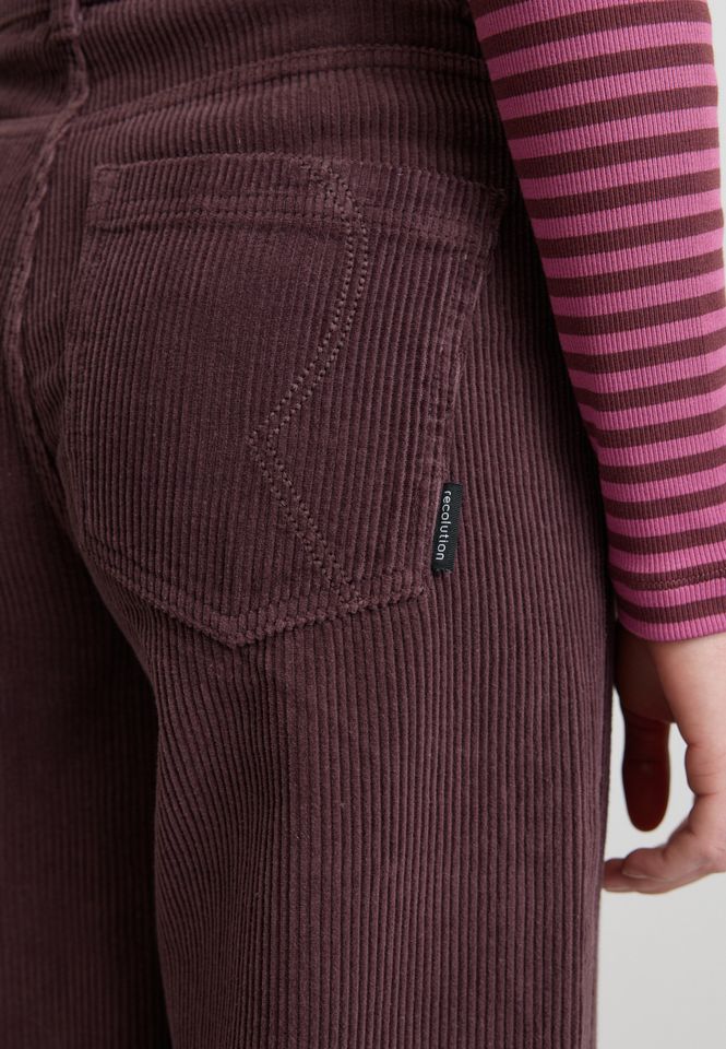 Hose Erica Corduroy dark plum von recolution