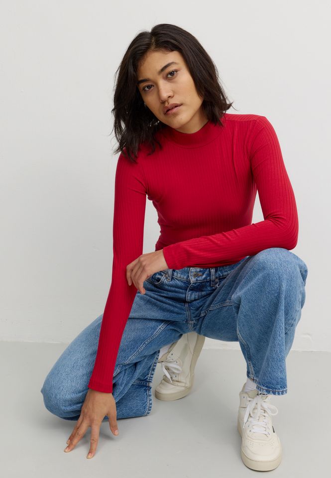 Longsleeve Crassula signal red von recolution Longsleeve Crassula signal red von recolution