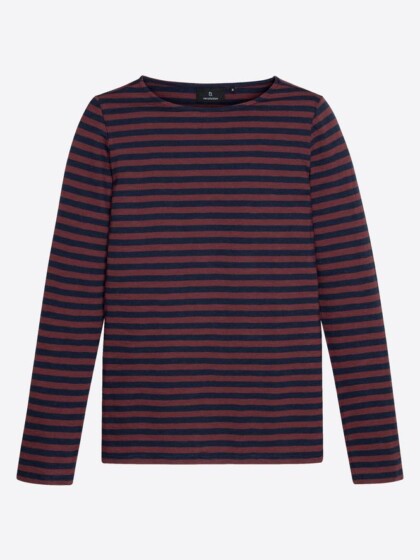 Longsleeve Iris Stripes dark plum von recolution Longsleeve Iris Stripes dark plum von recolution