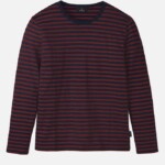 Longsleeve Maca Stripes dark plum von recolution