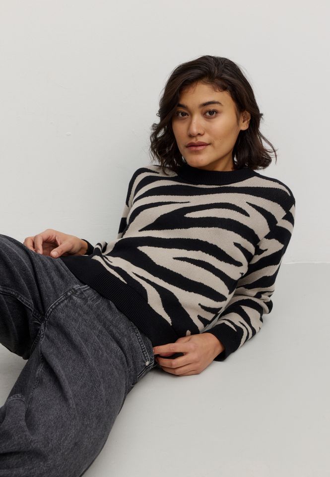 Pullover Pistia Zebra black von recolution Pullover Pistia Zebra black von recolution
