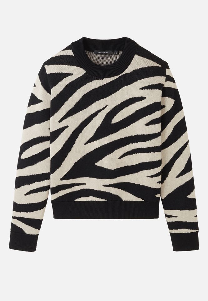 Pullover Pistia Zebra black von recolution Pullover Pistia Zebra black von recolution