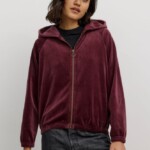 Sweatjacke Heliconia dark plum von recolution