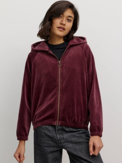 Sweatjacke Heliconia dark plum von recolution