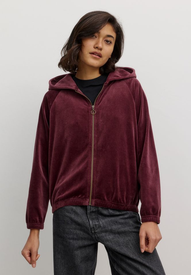 Sweatjacke Heliconia dark plum von recolution