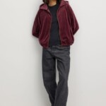 Sweatjacke Heliconia dark plum von recolution