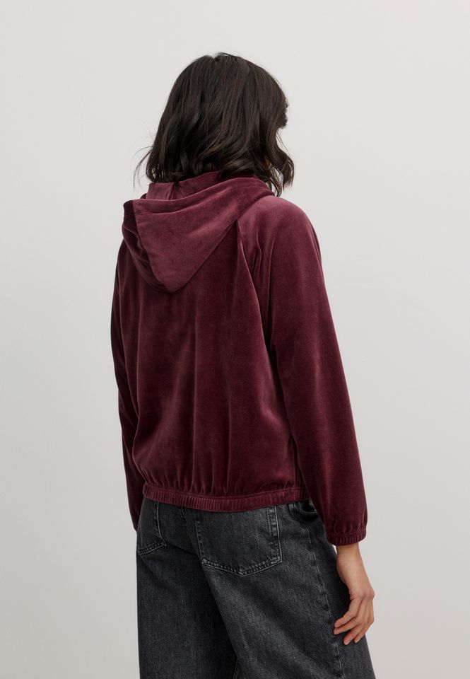 Sweatjacke Heliconia dark plum von recolution