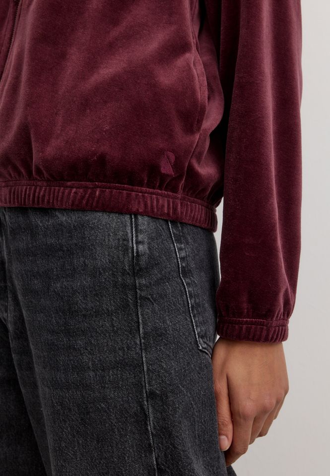 Sweatjacke Heliconia dark plum von recolution