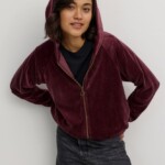 Sweatjacke Heliconia dark plum von recolution