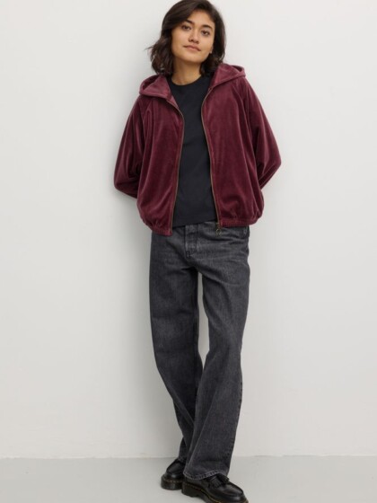 Sweatjacke Heliconia dark plum von recolution