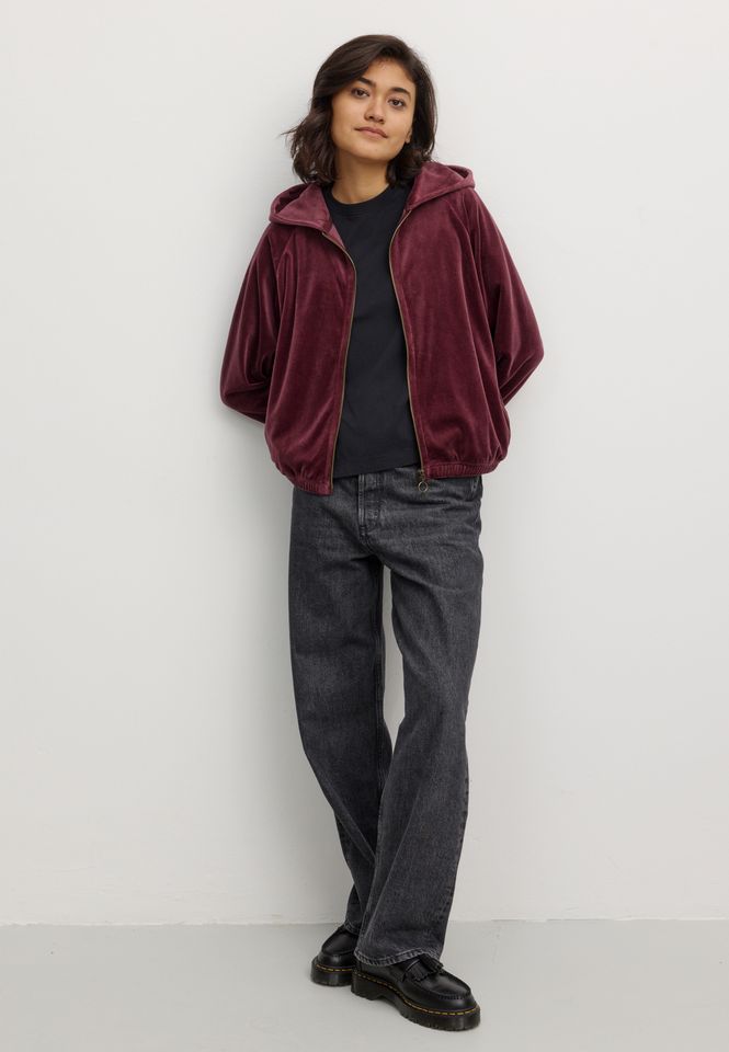 Sweatjacke Heliconia dark plum von recolution