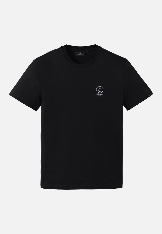 T-Shirt Agave Smiley black von recolution