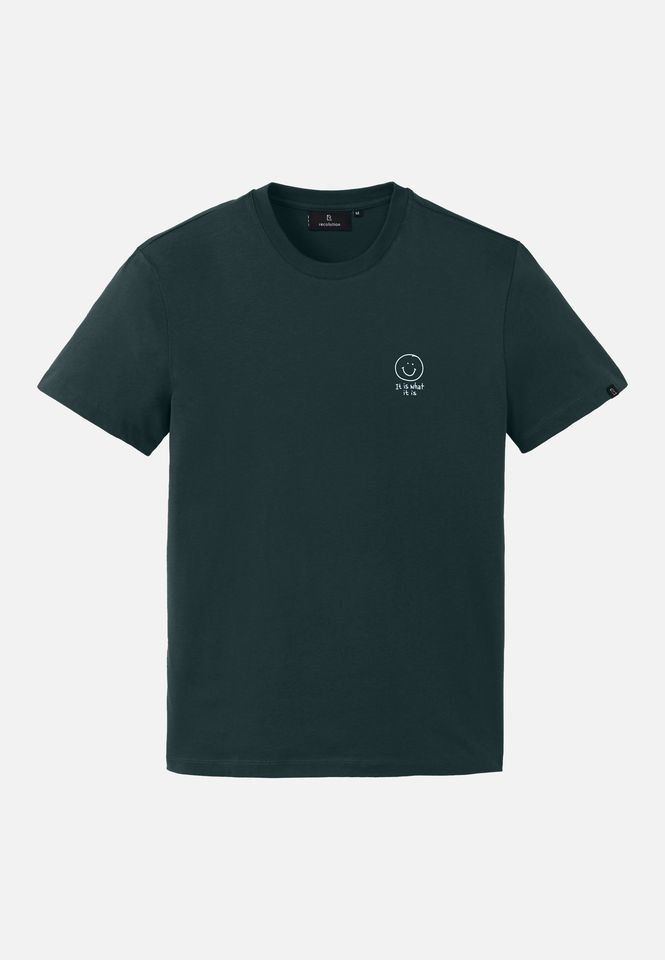 T-Shirt Agave Smiley deep green von recolution