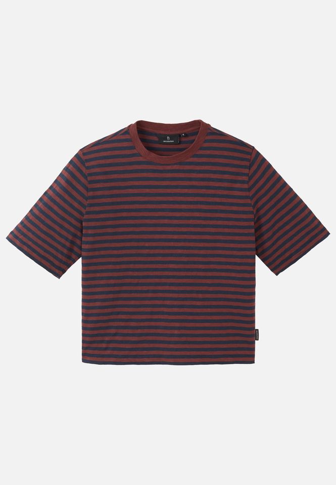 T-Shirt Azolla Stripes dark plum von recolution