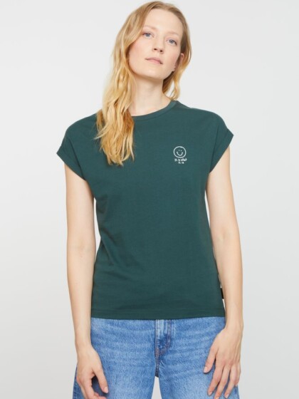 T-Shirt Cayenne Smiley deep green von recolution