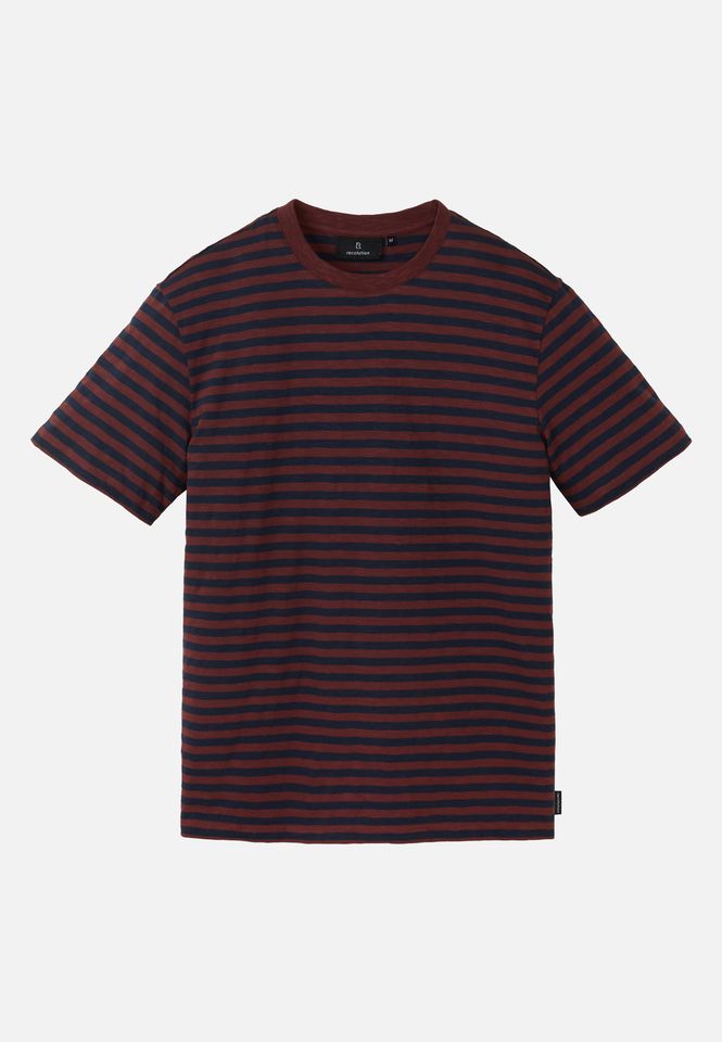 T-Shirt Delonix Stripes dark plum von recolution