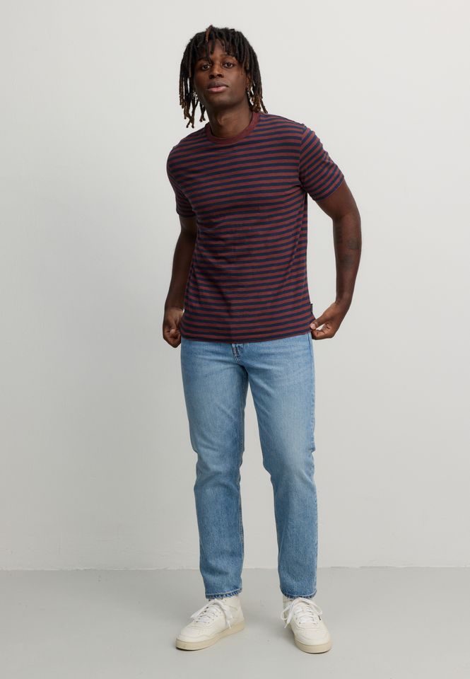 T-Shirt Delonix Stripes dark plum von recolution