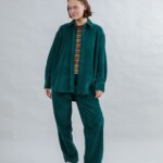 Bluse Langarm Cord green von Brava Fabrics