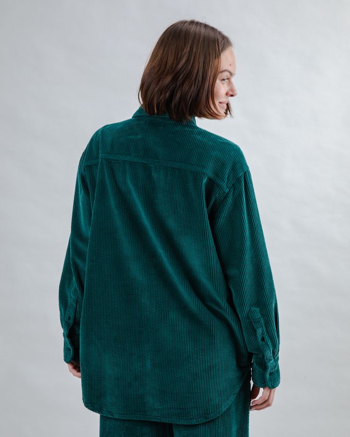 Bluse Langarm Cord green von Brava Fabrics