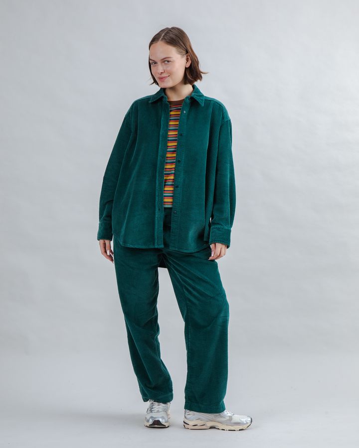 Bluse Langarm Cord green von Brava Fabrics