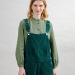 Latzhose Cord dark green von Brava Fabrics