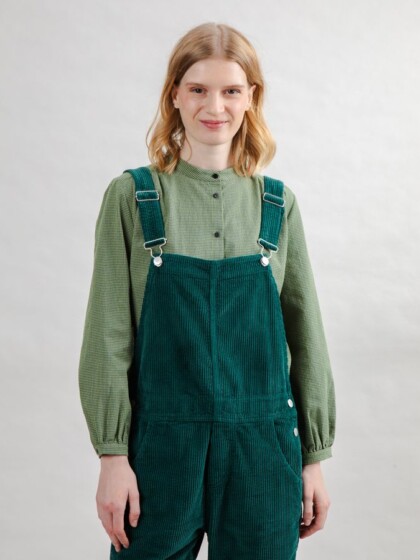 Latzhose Cord dark green von Brava Fabrics