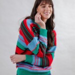 Strickpullover Batwing Multistriped multcolor von Brava Fabrics Strickpullover Batwing Multistriped multcolor von Brava Fabrics
