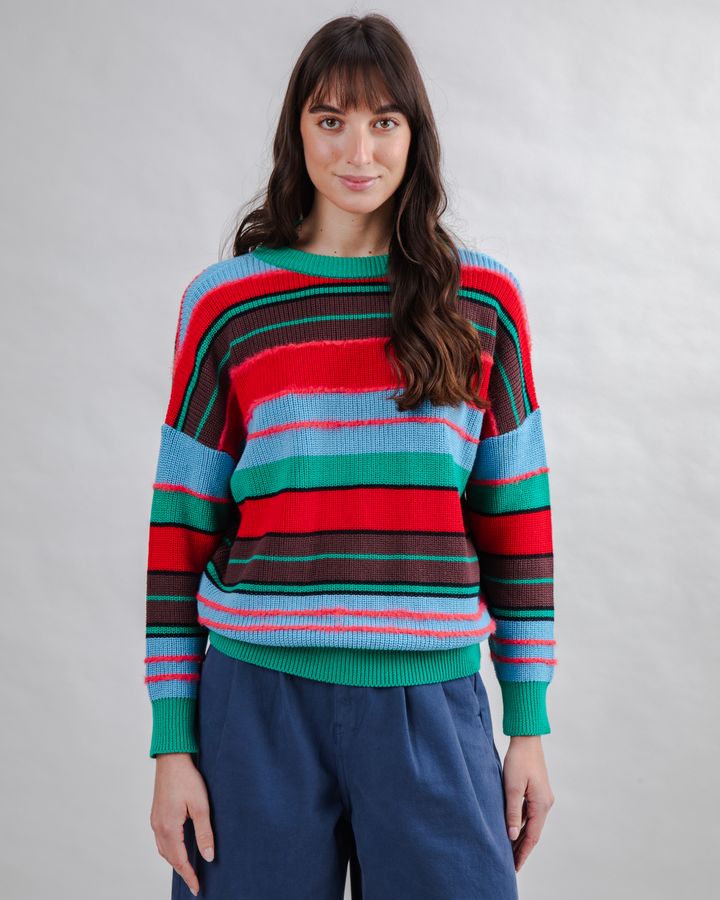 Strickpullover Batwing Multistriped multcolor von Brava Fabrics Strickpullover Batwing Multistriped multcolor von Brava Fabrics