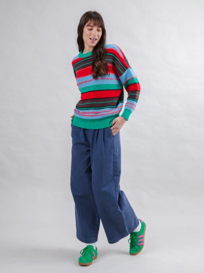 Strickpullover Batwing Multistriped multcolor von Brava Fabrics