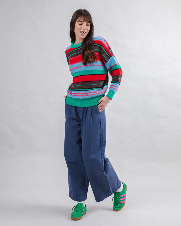 Strickpullover Batwing Multistriped multcolor von Brava Fabrics Strickpullover Batwing Multistriped multcolor von Brava Fabrics