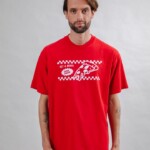 T-Shirt Oversize Hot & Brava red von Brava Fabrics