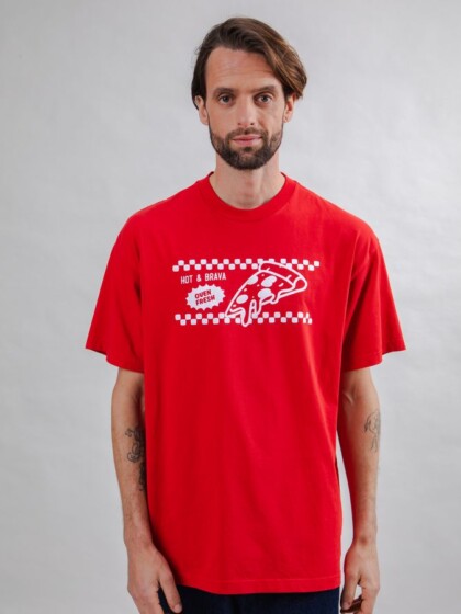 T-Shirt Oversize Hot & Brava red von Brava Fabrics