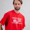 T-Shirt Oversize Hot & Brava red von Brava Fabrics