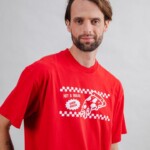 T-Shirt Oversize Hot & Brava red von Brava Fabrics