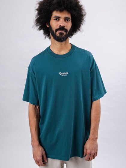 T-Shirt Oversize Peanuts Records green von Brava Fabrics T-Shirt Oversize Peanuts Records green von Brava Fabrics