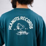 T-Shirt Oversize Peanuts Records green von Brava Fabrics T-Shirt Oversize Peanuts Records green von Brava Fabrics
