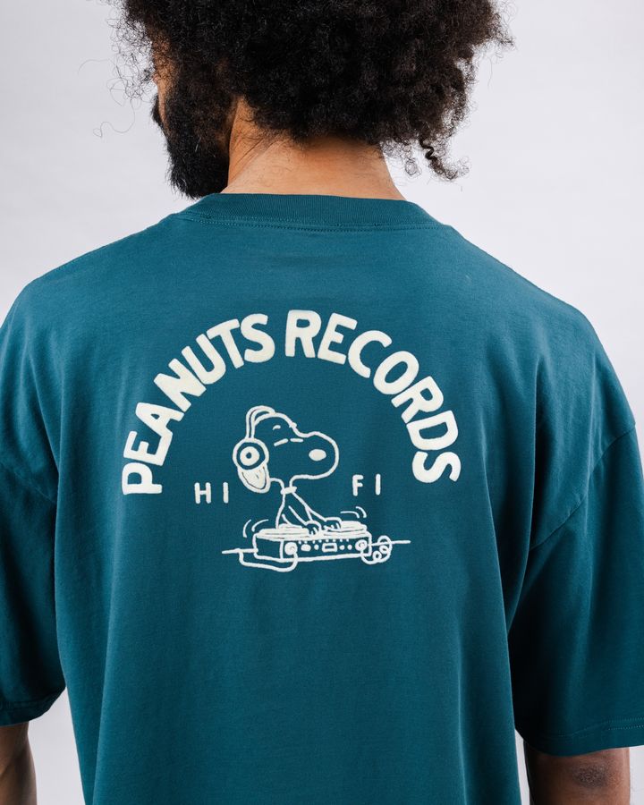 T-Shirt Oversize Peanuts Records green von Brava Fabrics T-Shirt Oversize Peanuts Records green von Brava Fabrics